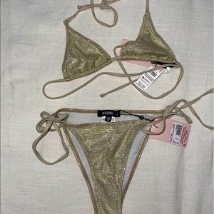 Sparkly high rise bikini